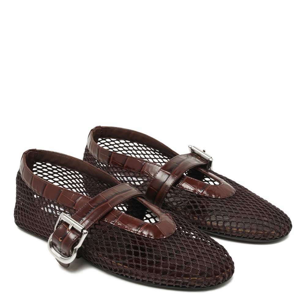 Fishnet ballet flats