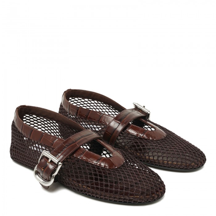 Fishnet ballet flats