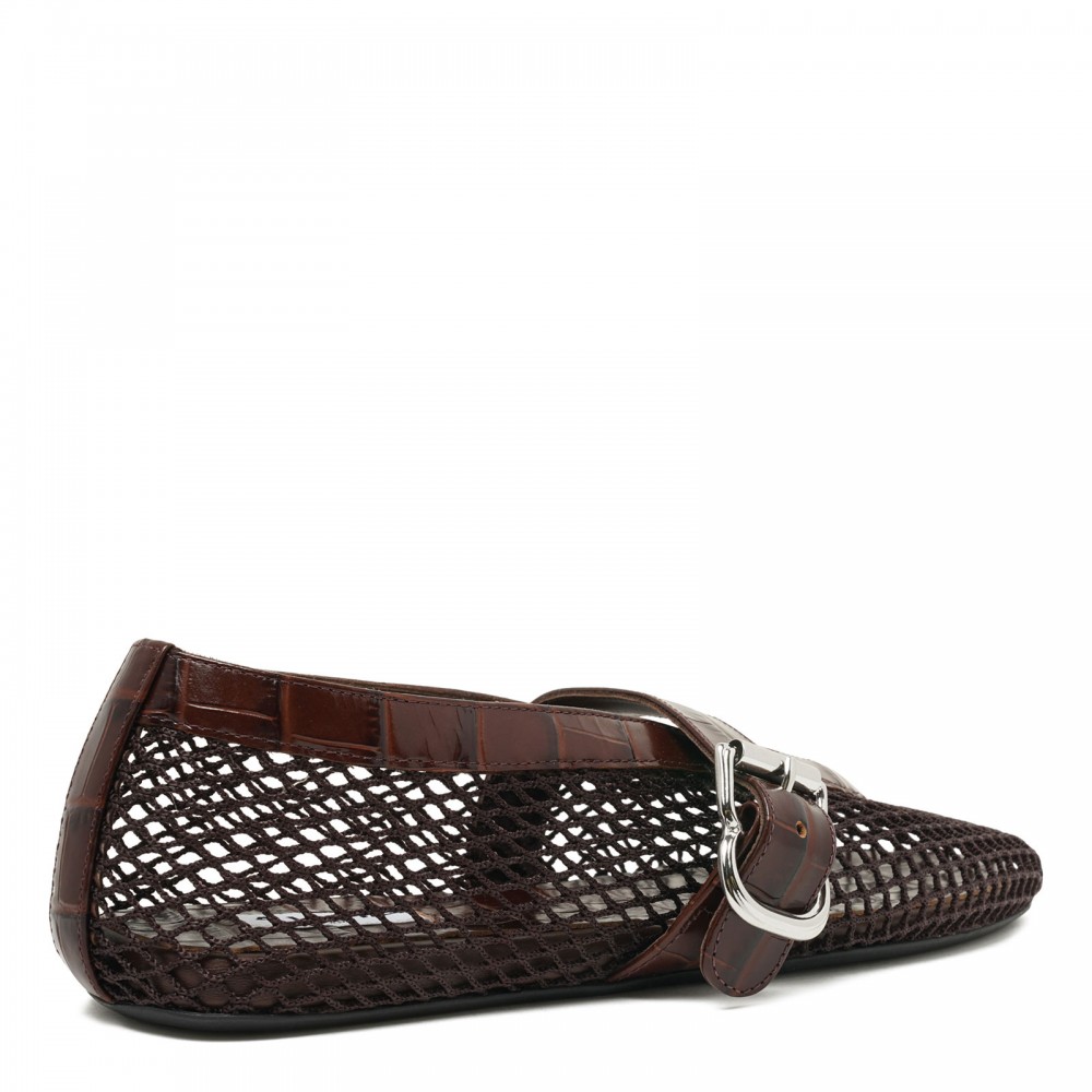 Fishnet ballet flats
