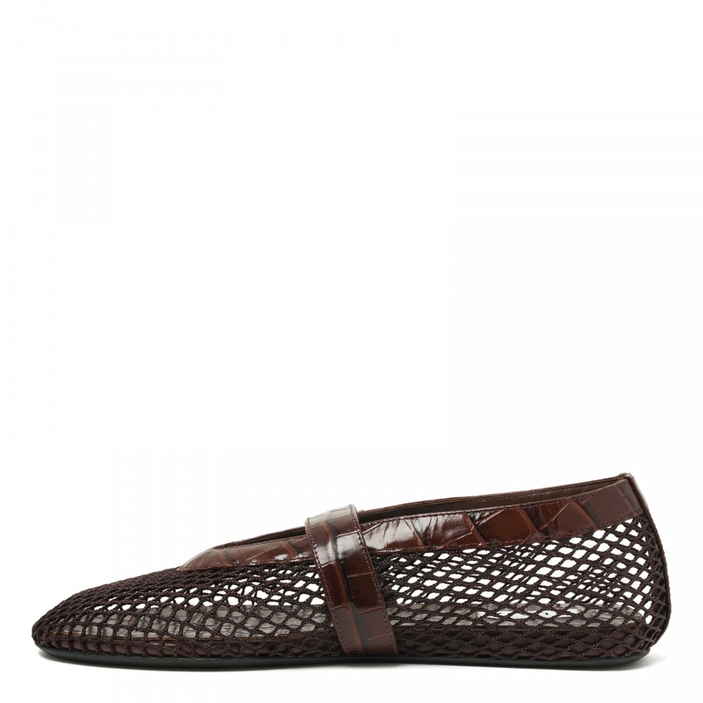 Fishnet ballet flats