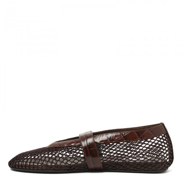 Fishnet ballet flats
