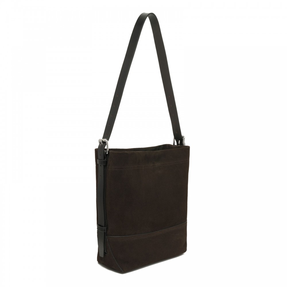 Belted small tote bag