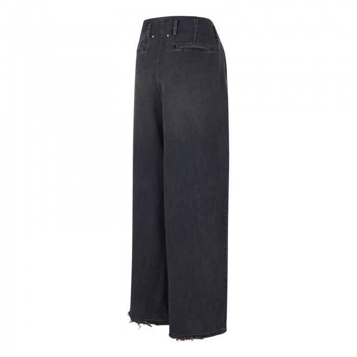 Wide leg denim pants
