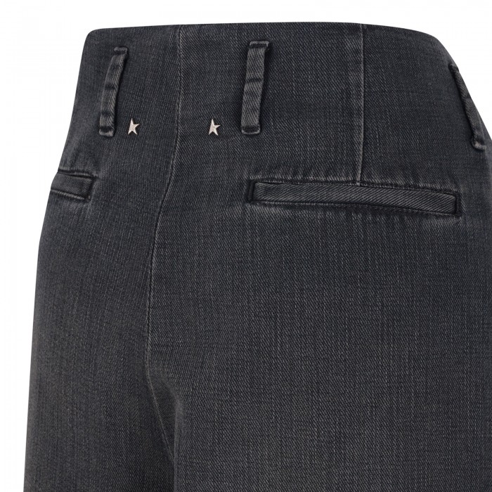Wide leg denim pants