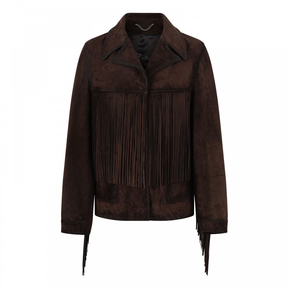 Fringed suede jacket