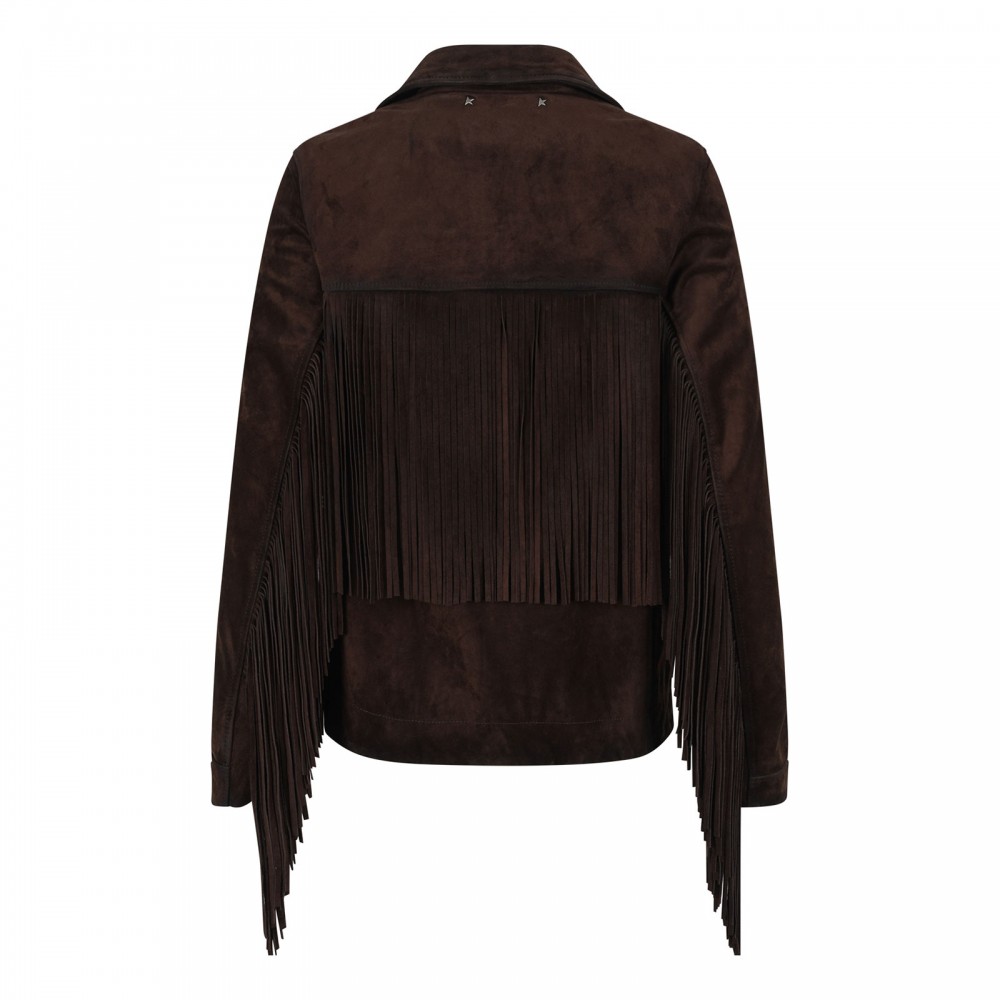 Fringed suede jacket