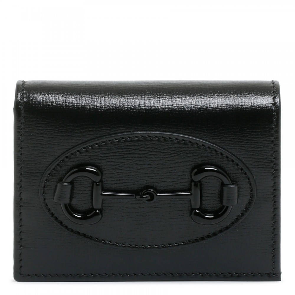 Horsebit 1955 black card case wallet