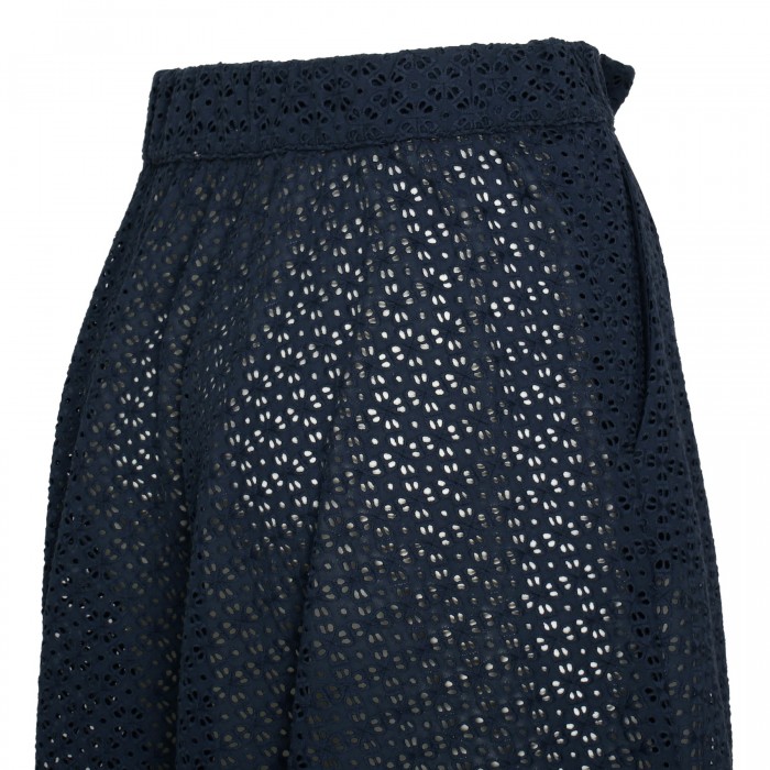 Blue broderie anglaise maxi skirt