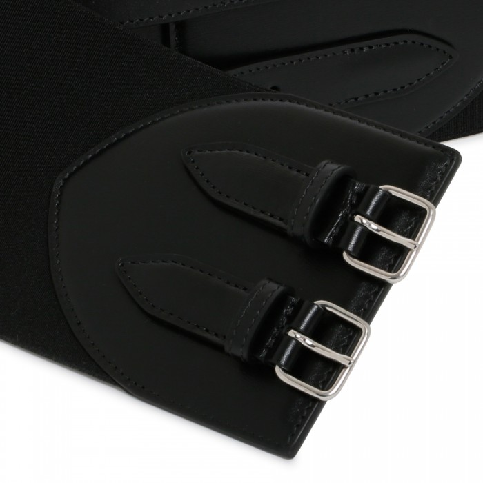 Black elastic corset belt