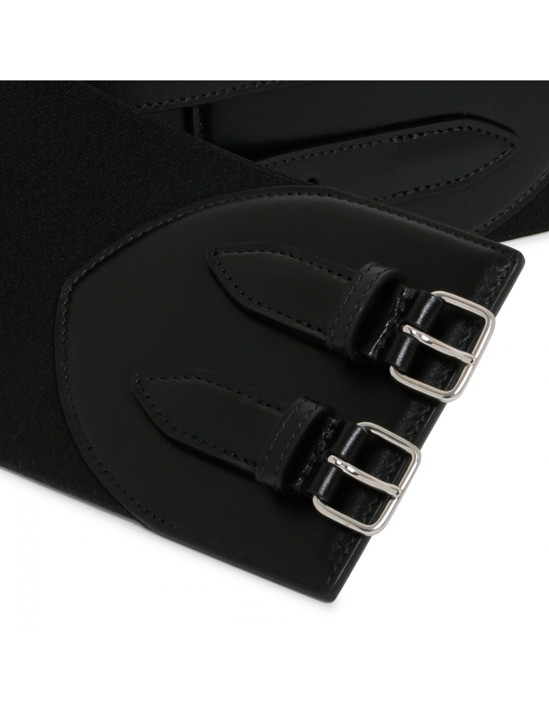 Black elastic corset belt