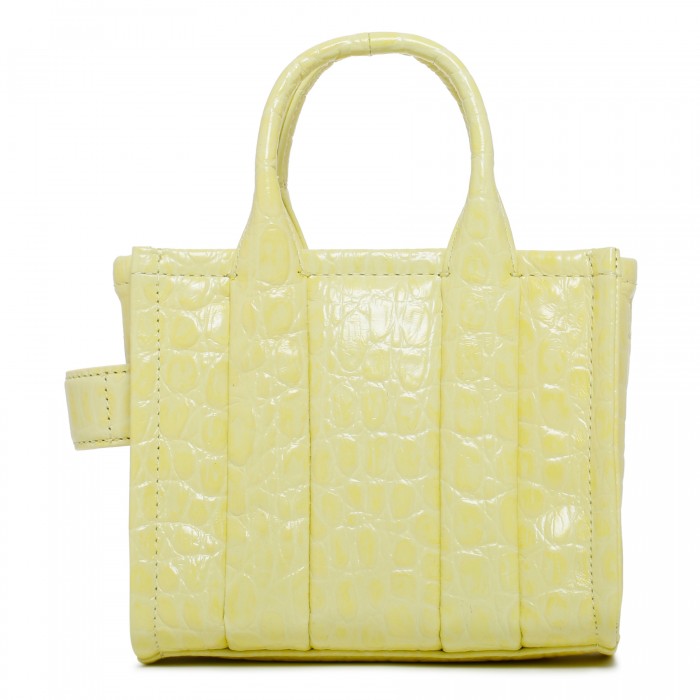 The Shiny Crinkle yellow micro tote