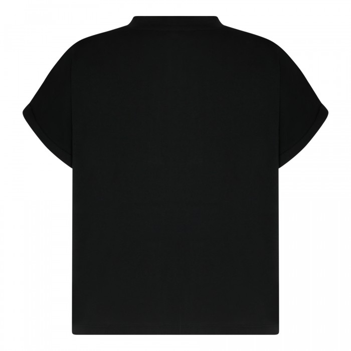 Logo print black T-shirt