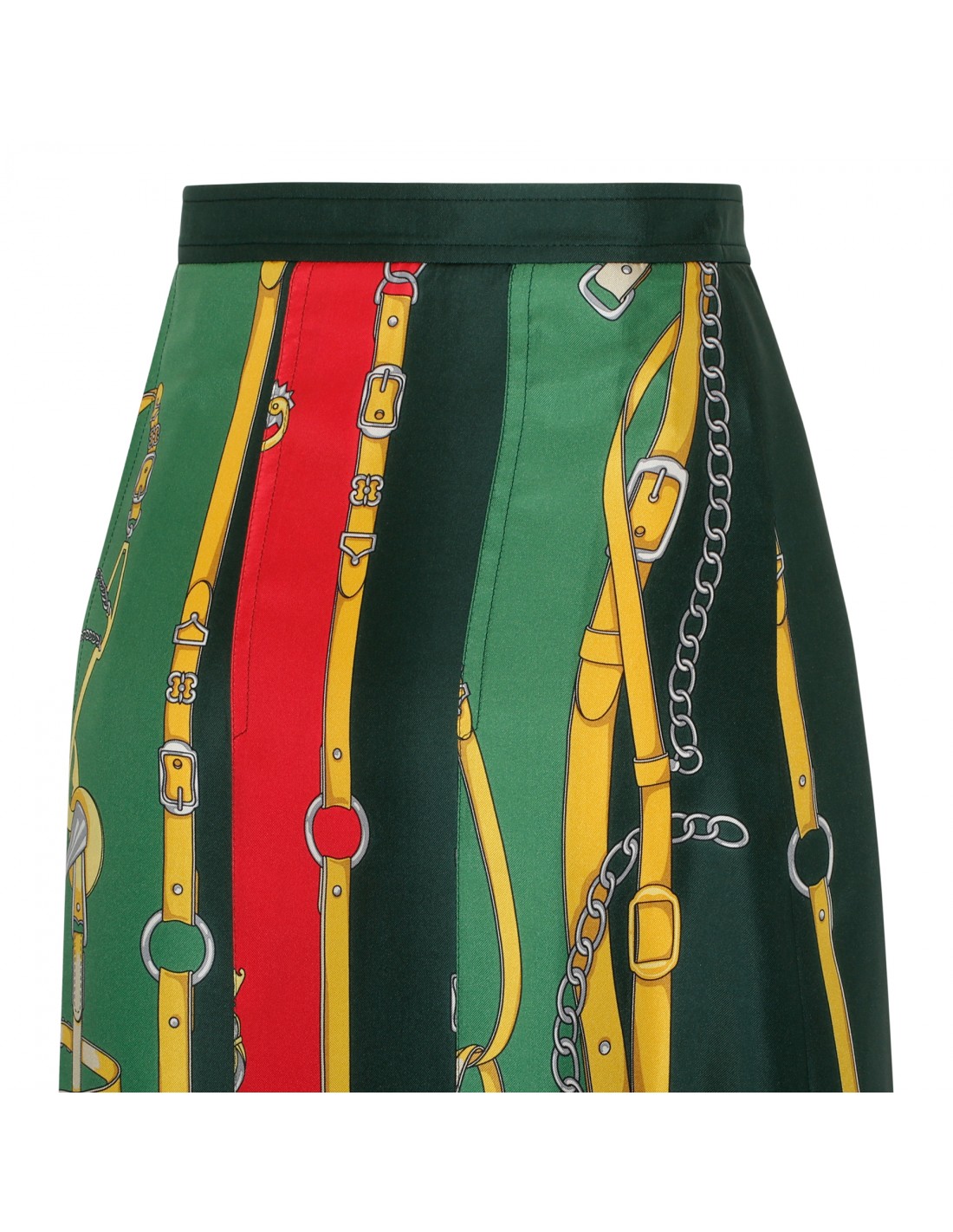 Harness and double G silk skirt