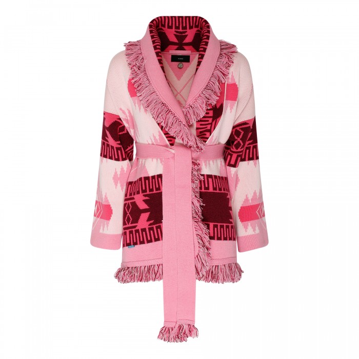 Icon jacquard pink and fuchsia cardigan