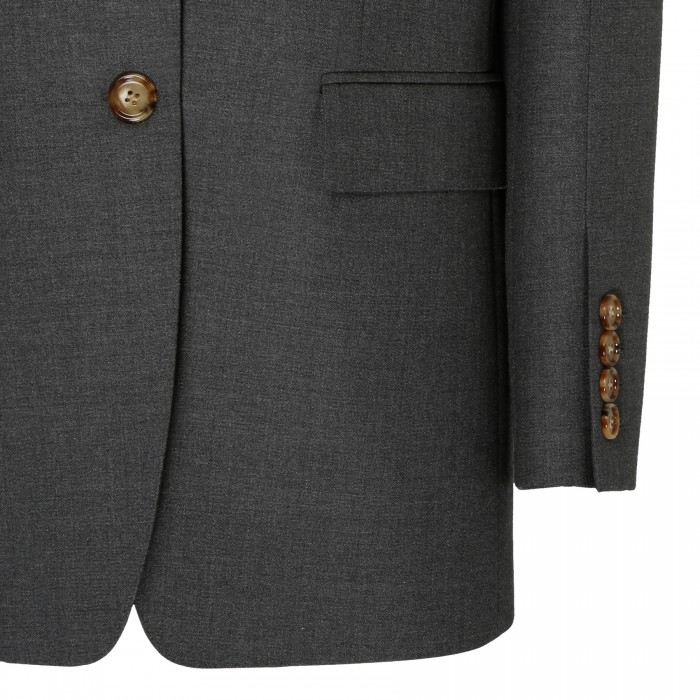 Gray wool tailored blazer