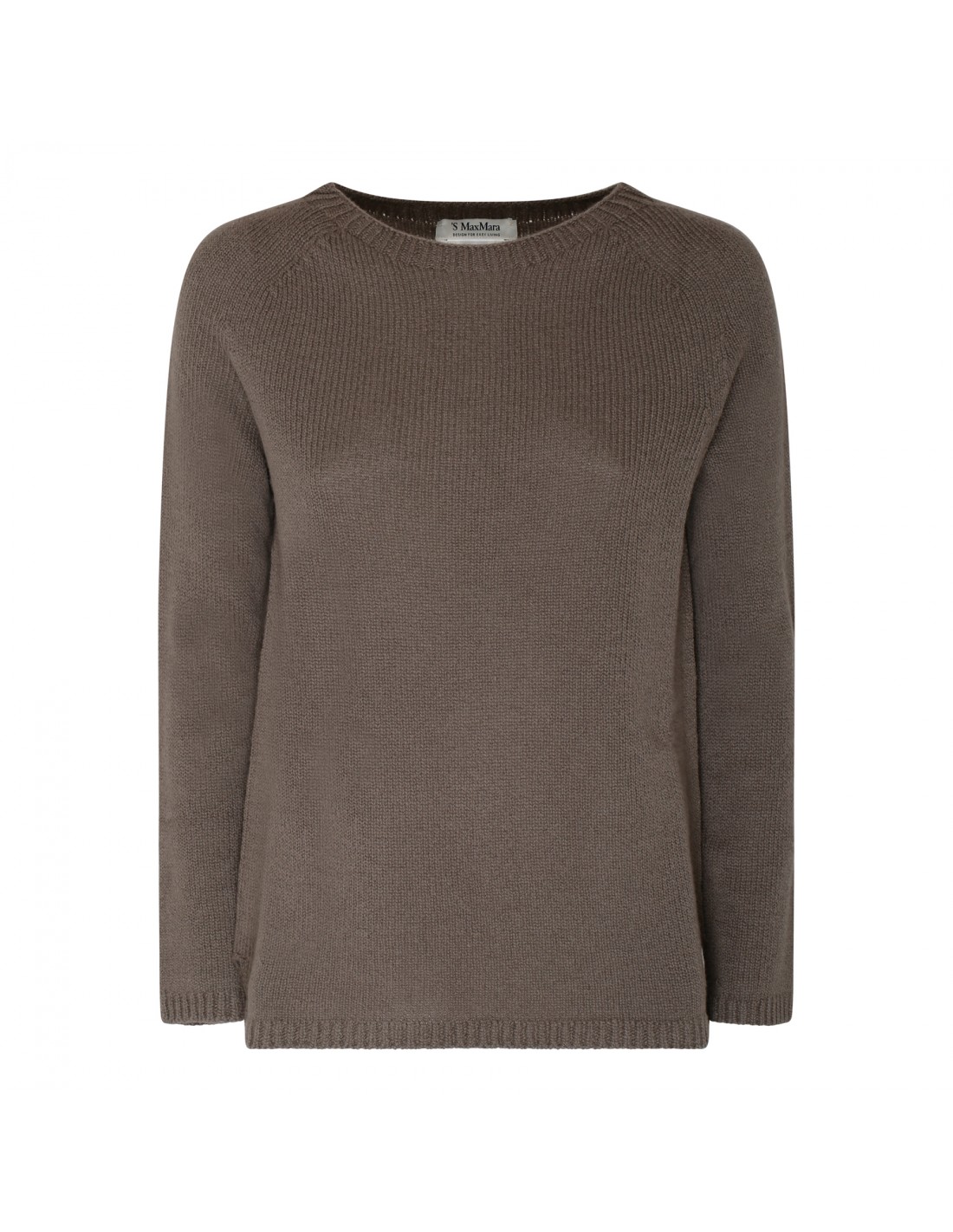 Dove-hue wool blend sweater