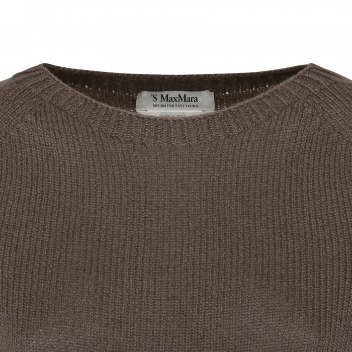 Dove-hue wool blend sweater