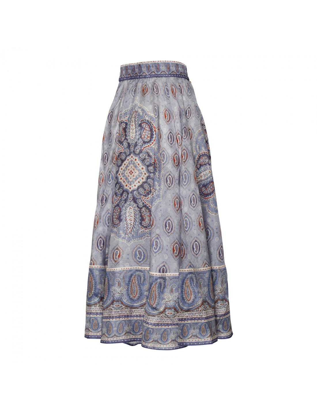 Vitali blue paisley skirt