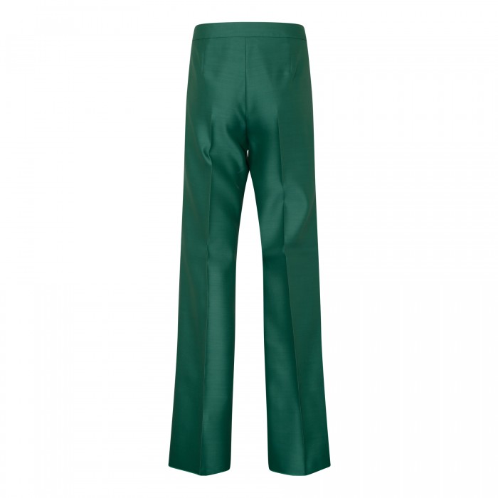 Wool and silk double-fabric pants
