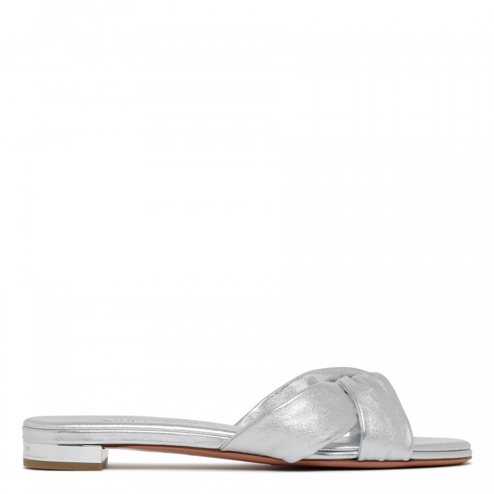 Olie silver flat sandals