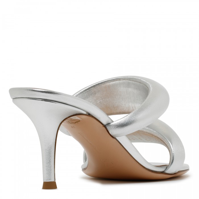Bijoux silver-hue mule sandals