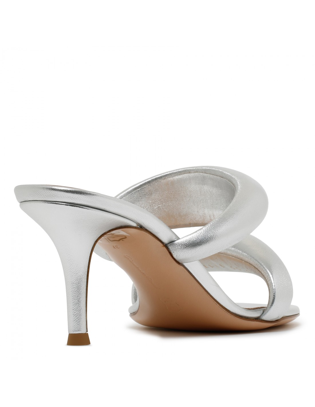 Bijoux silver-hue mule sandals