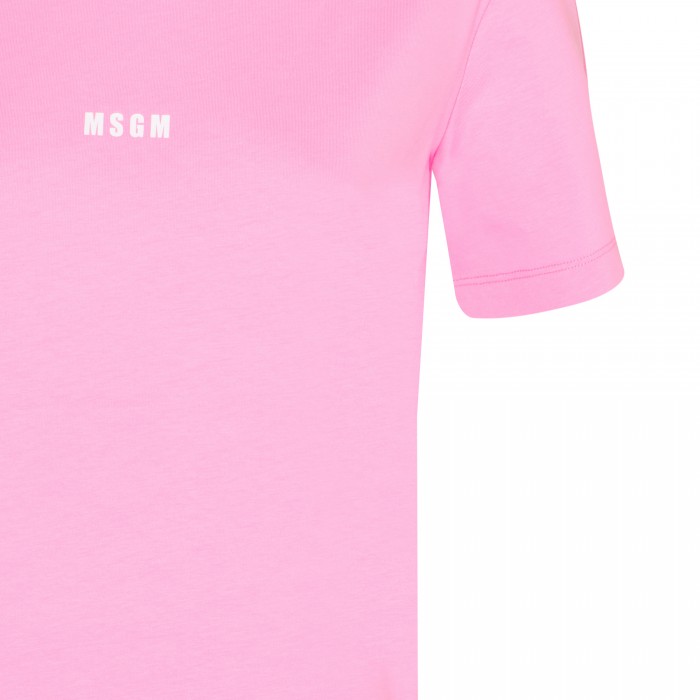 Micro logo pink T-shirt
