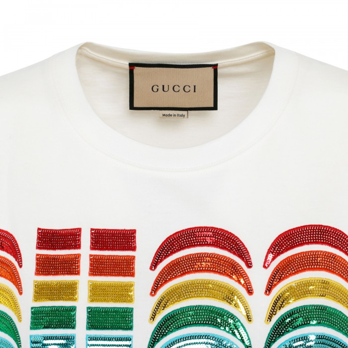 Cotton T-shirt with logo embroidery