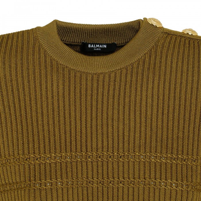 Khaki knit sweater