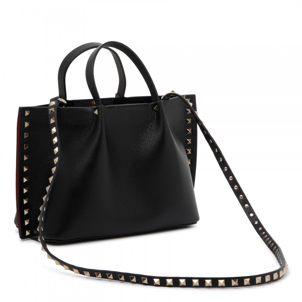 Rockstud black tote bag Le - Unconventional Luxury