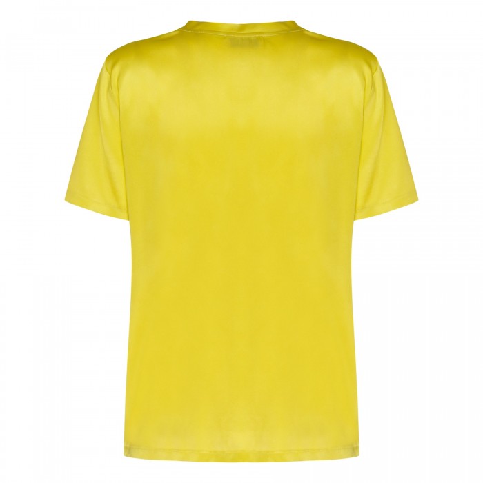 Lemon yellow silk T-shirt