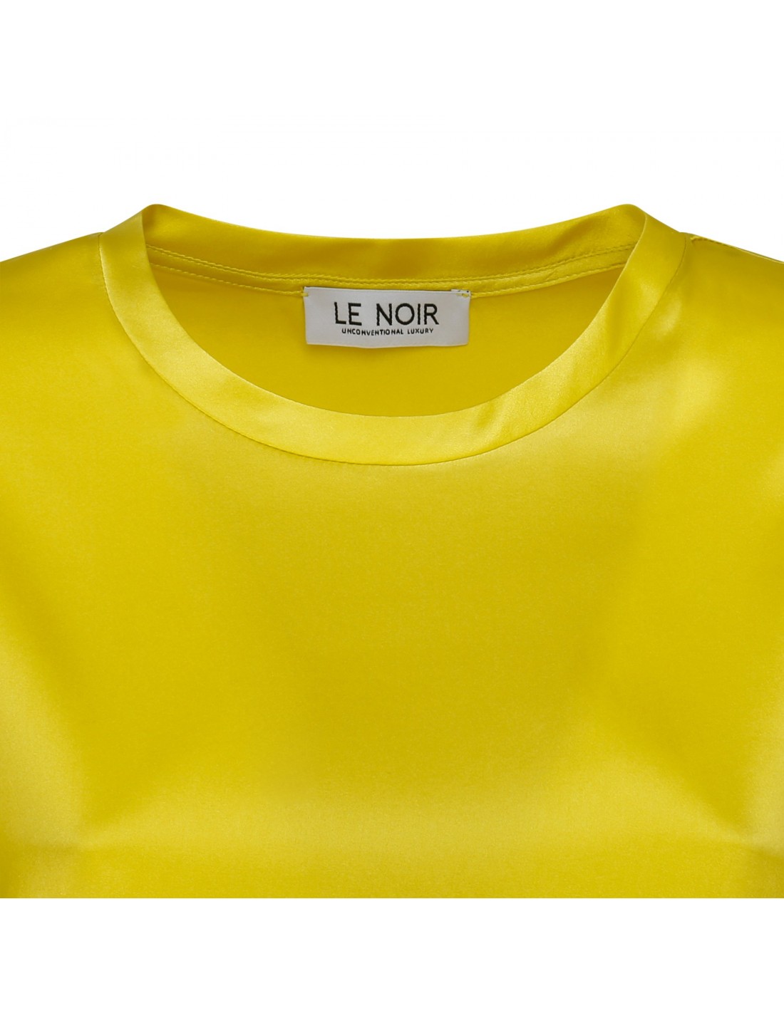 Lemon yellow silk T-shirt