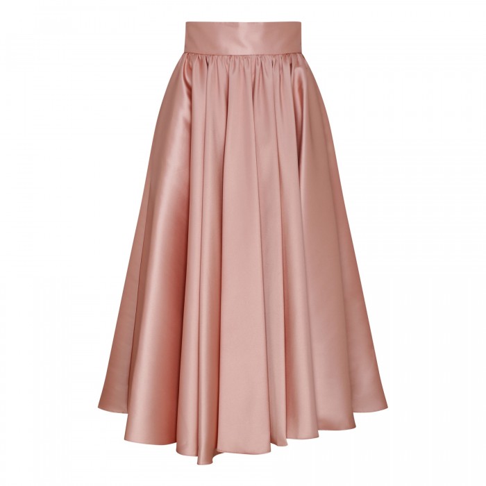 Powder pink pleated skirt