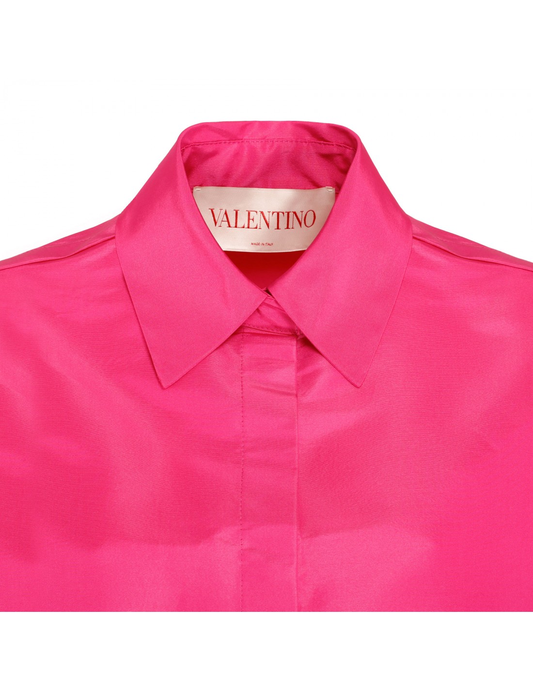 Shocking pink silk shirt