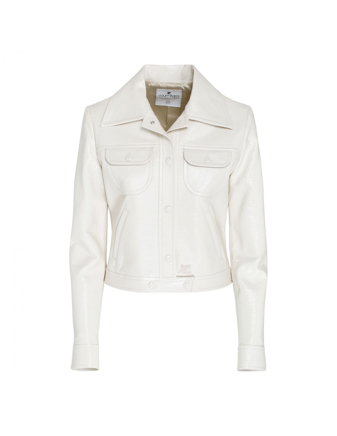 White vynil trucker jacket