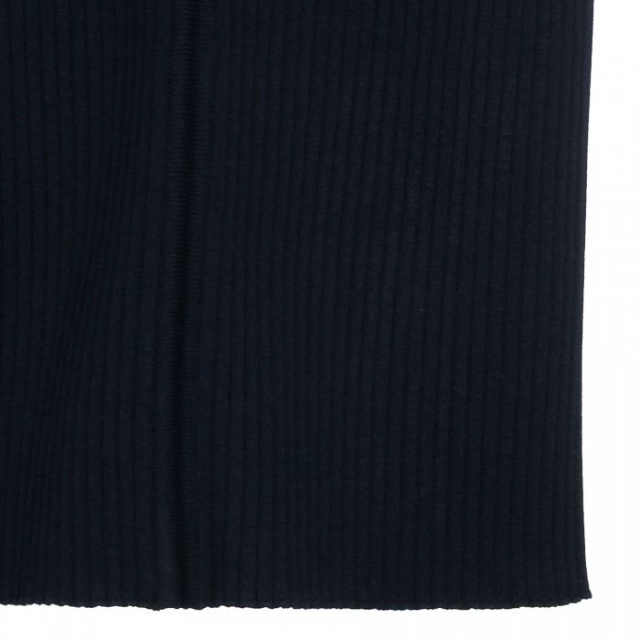Black ribbed knit dress