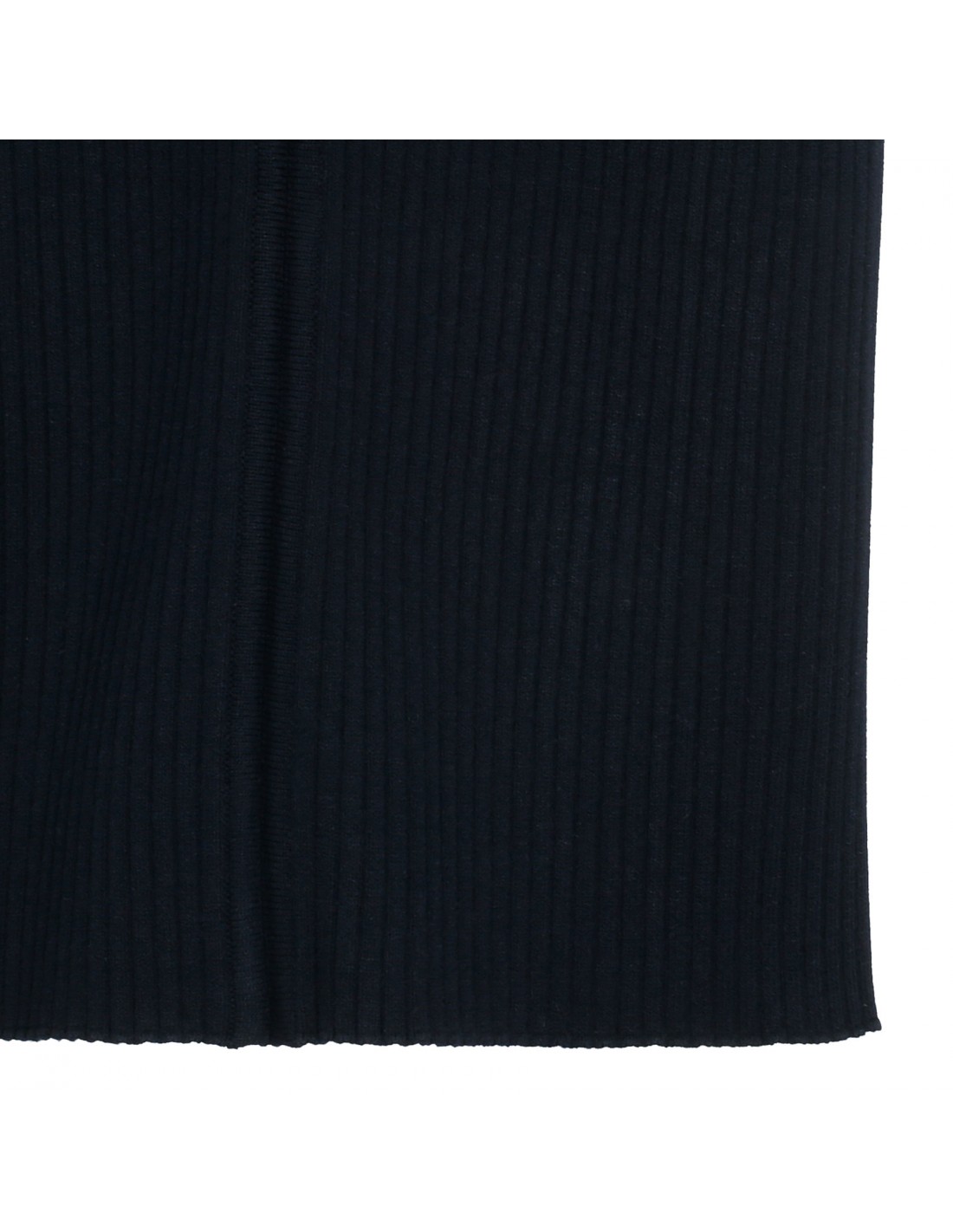 Black ribbed knit dress