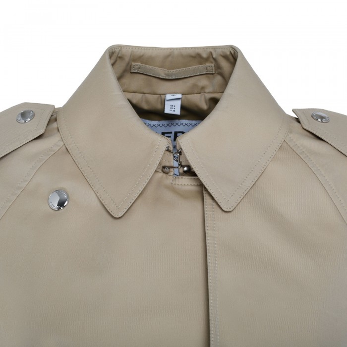 Tri-layer gabardine trench coat