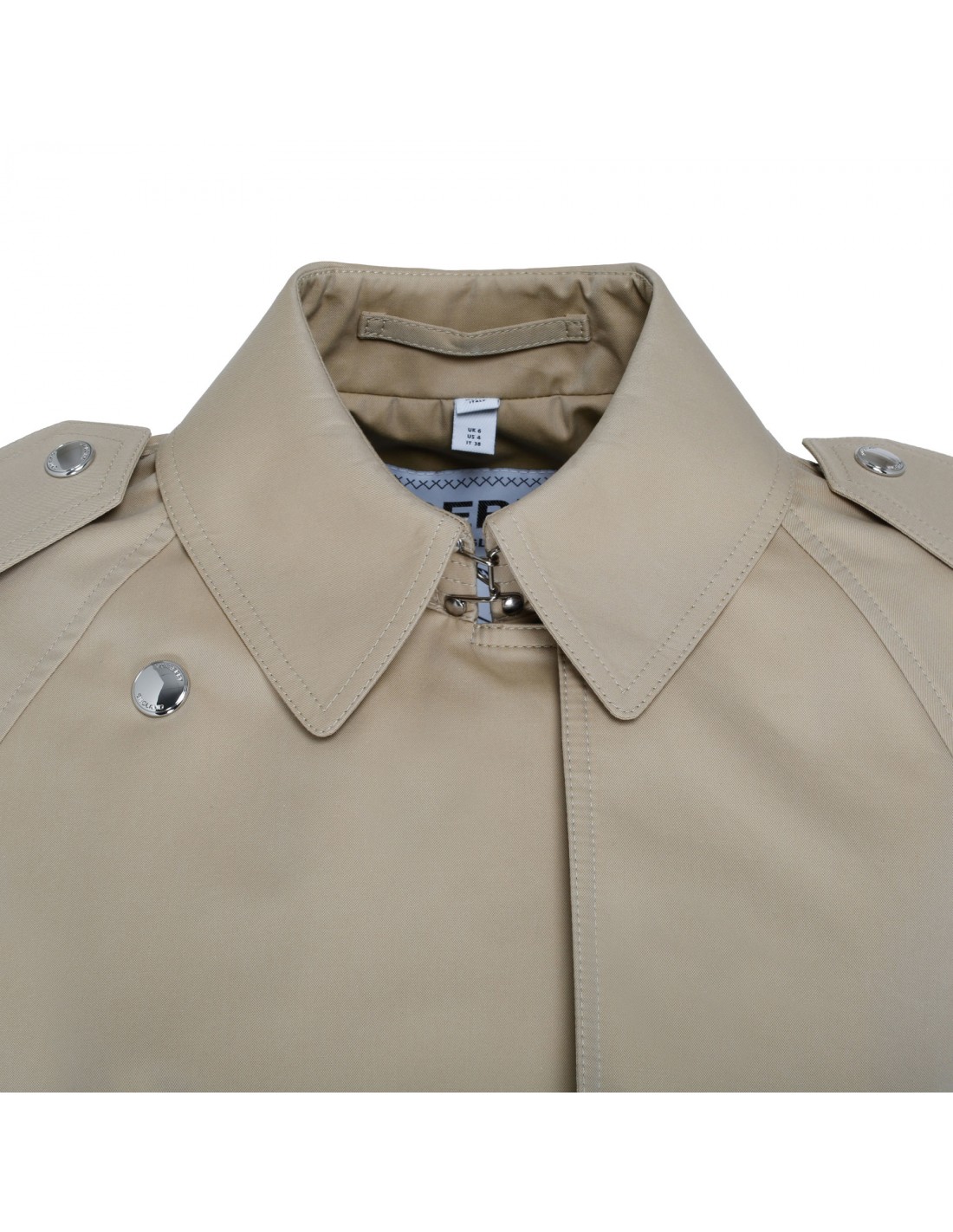 Tri-layer gabardine trench coat