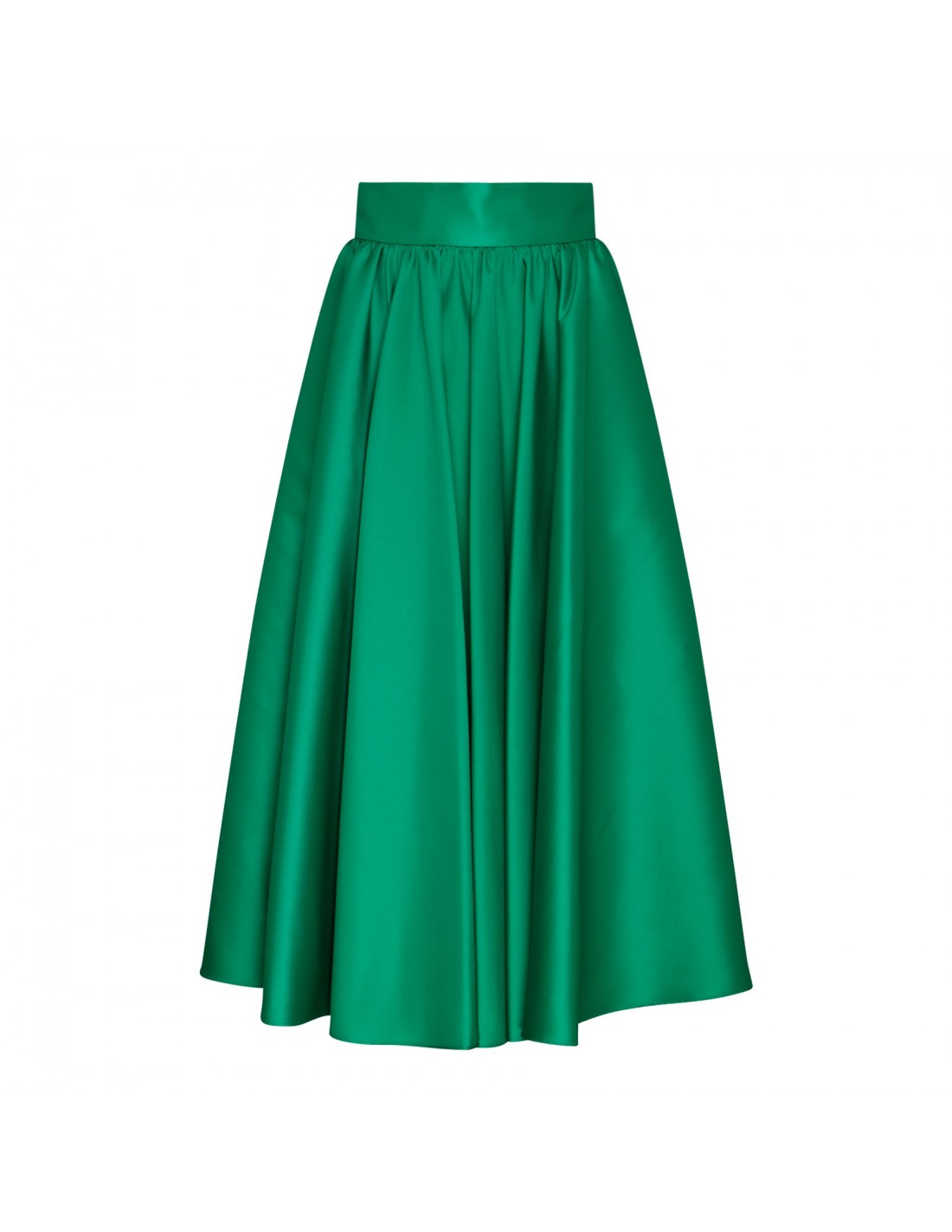 Green pleated skirt