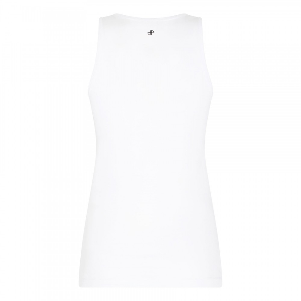 Logo white tank top