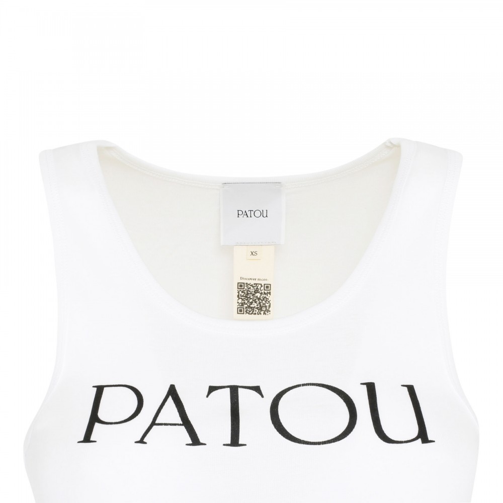 Logo white tank top