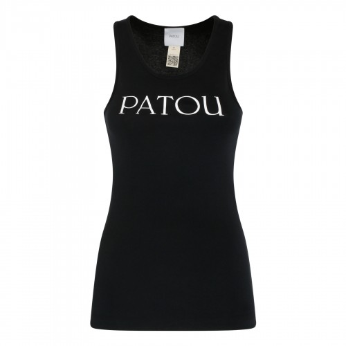 Logo black tank top