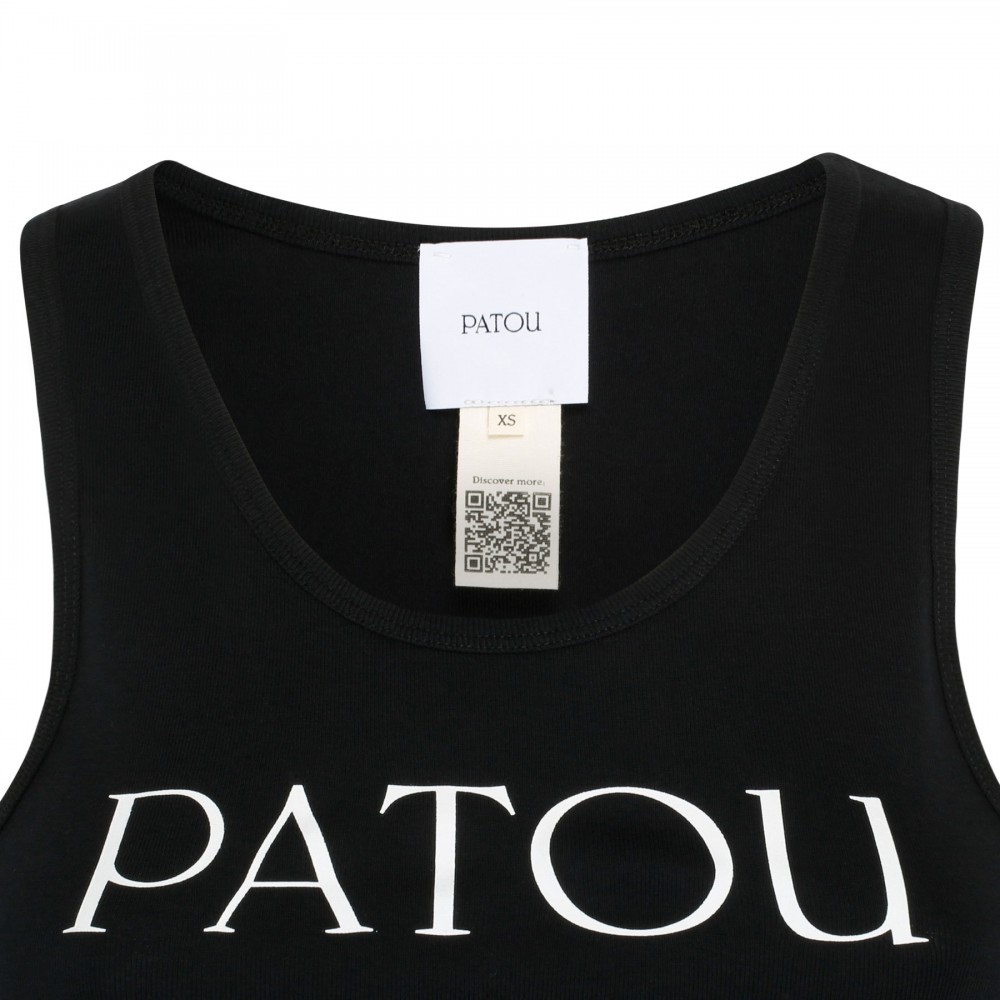 Logo black tank top