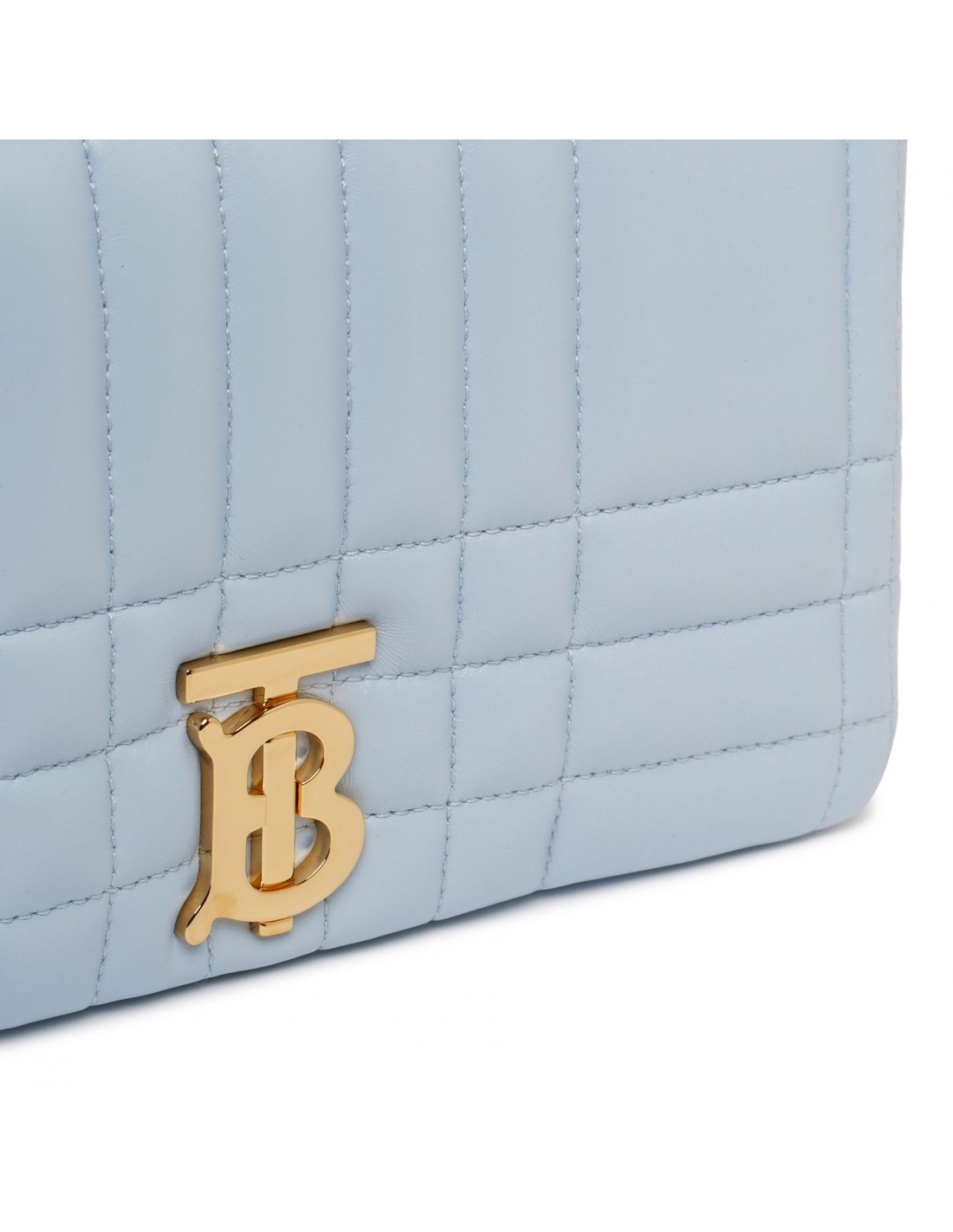 Lola pale blue quilted leather small bag