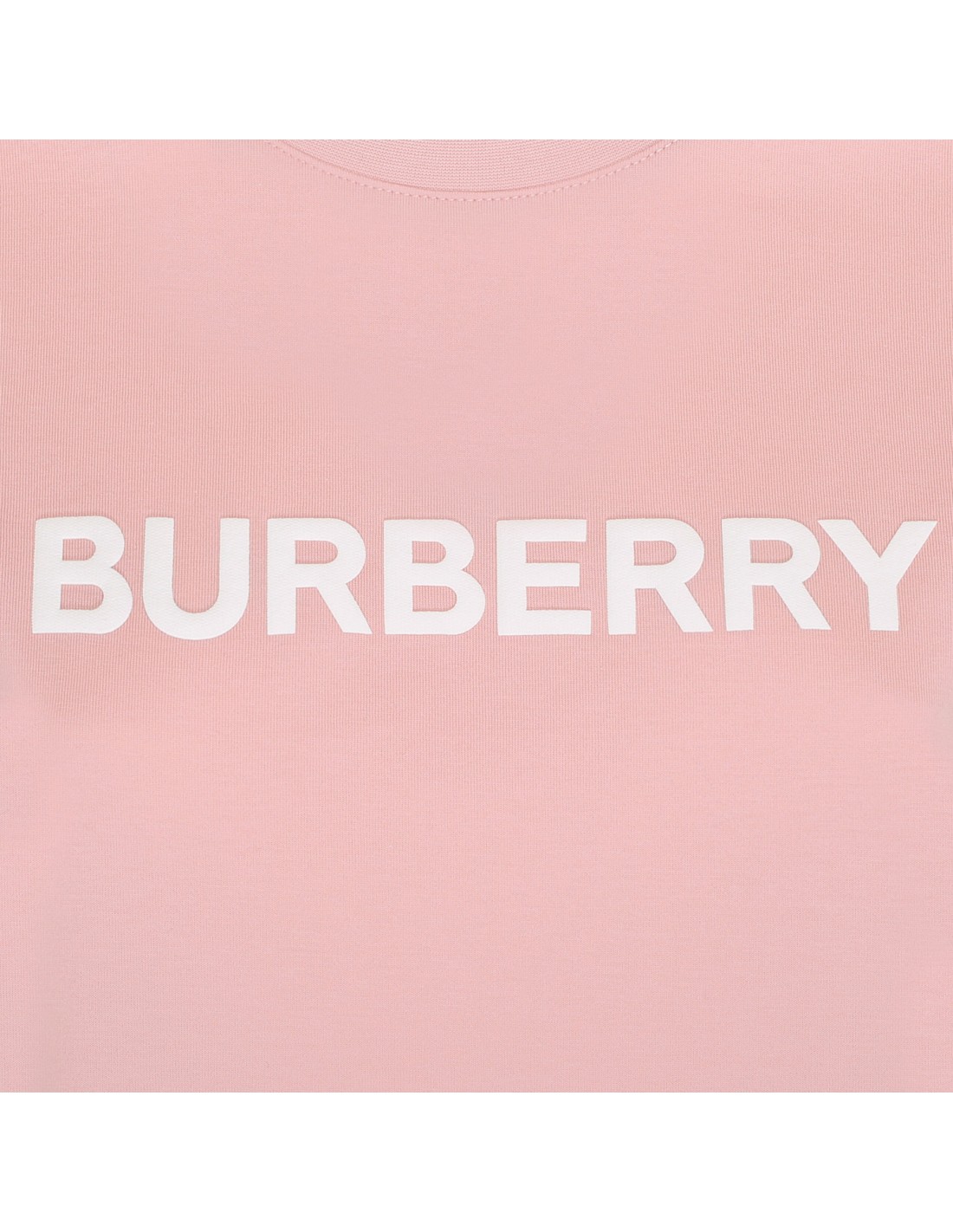 Logo print pink cotton T-shirt