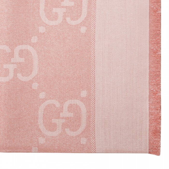 Pink wool blend scarf
