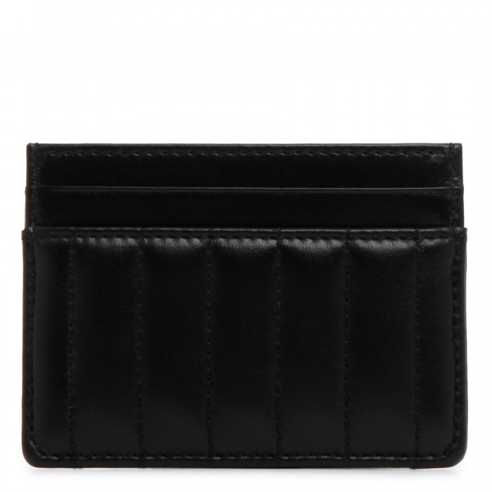 Lola black quilted leather card case