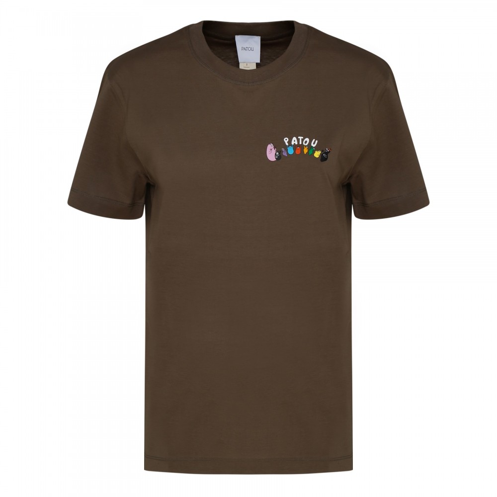 Barbapatou bronze-hue organic cotton T-shirt