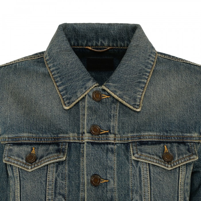 Deep vintage blue denim jacket